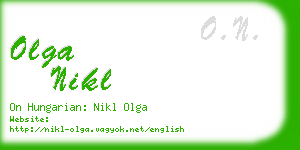 olga nikl business card